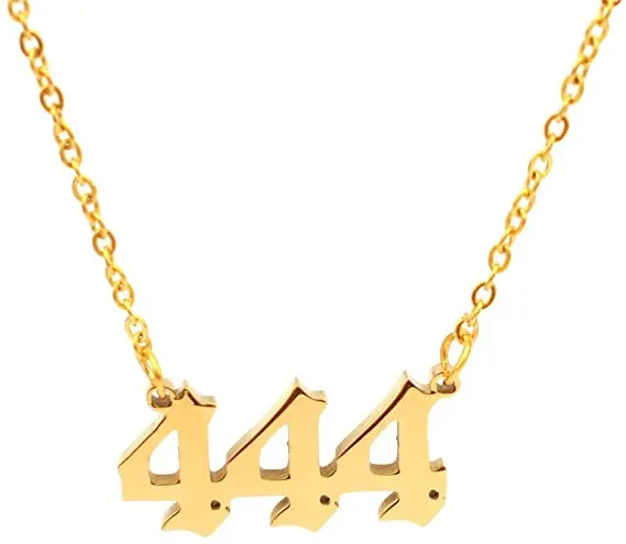 Angel Number Necklace For Women Gold 