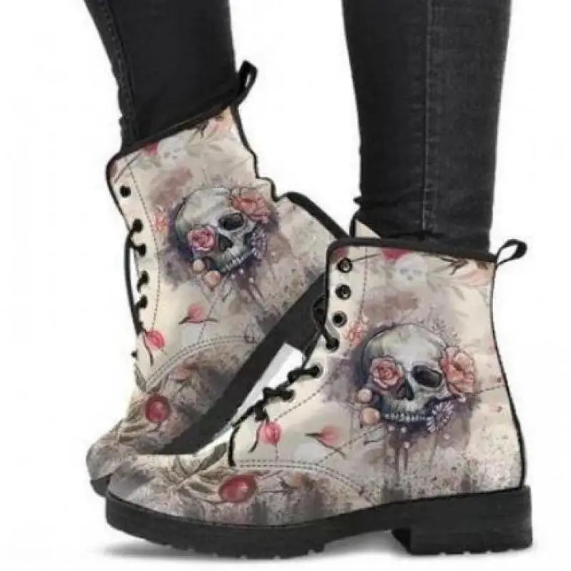 Amazon.com: SHOW STORY Punk calavera patrón gladiador tacones plataforma de  dos tonos hueso tacones Club Bombas LF80691 : Ropa, Zapatos y Joyería