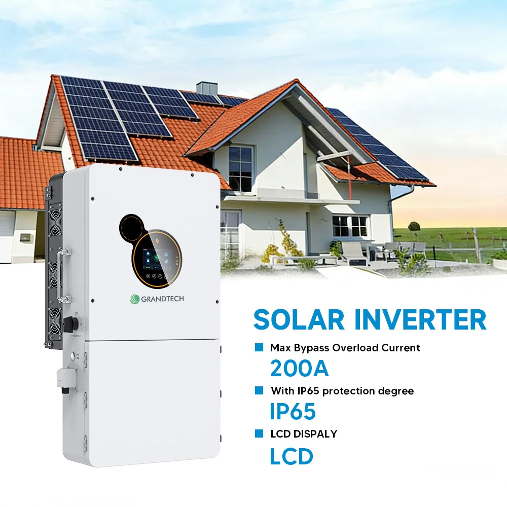 อินเวอร์เตอร์แบรนด์ SRNE จัดเก็บไว้ในคลังสินค้าสหรัฐอเมริกา กำลังไฟฟ้า 10 กิโลวัตต์ / 12 กิโลวัตต์ แบบแยกเฟส ใช้งานได้ทั้งแบบออฟกริดและไฮบริด คลื่นไซน์บริสุทธิ์ กระแสบายพาสสูงสุด 200 แอมแปร์ รองรับการโหลดเกิน