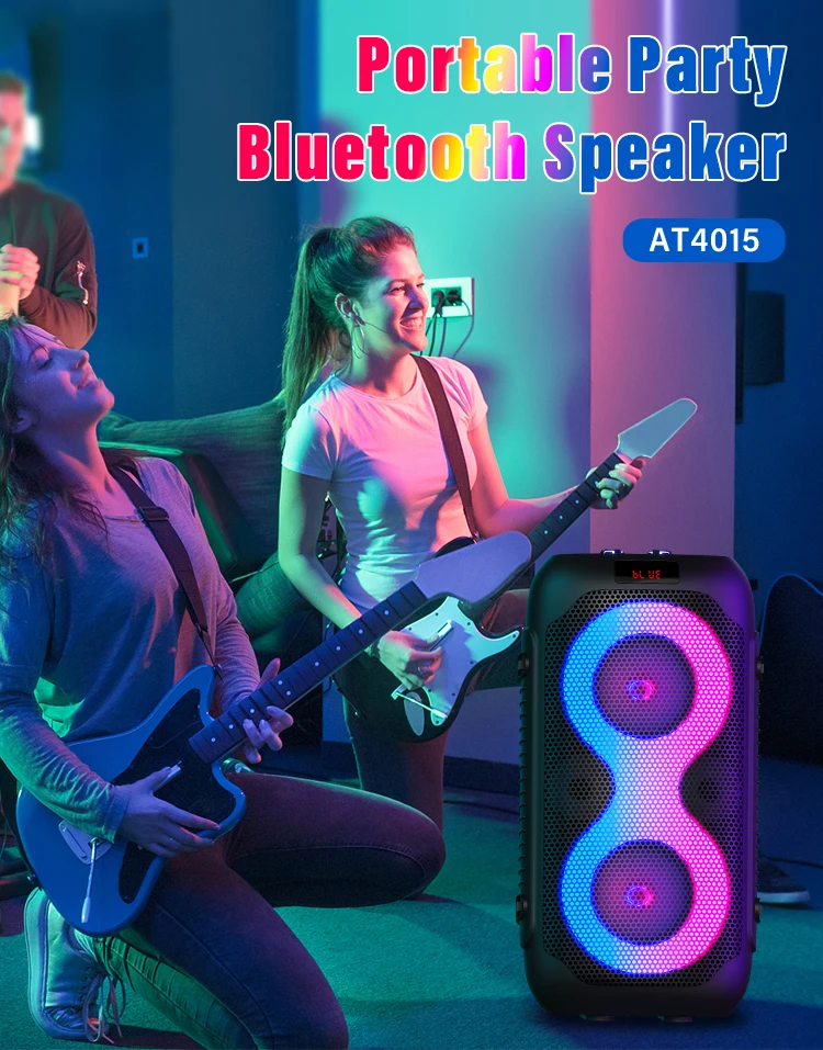 Professional Audio Boombox Speaker Sound Box Led Flashing Lighting