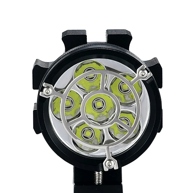 Заводская поставка, 6 бусин, 60 Вт, круглая Водонепроницаемая светодиодная фара для автомобиля, мотоцикла, велосипеда