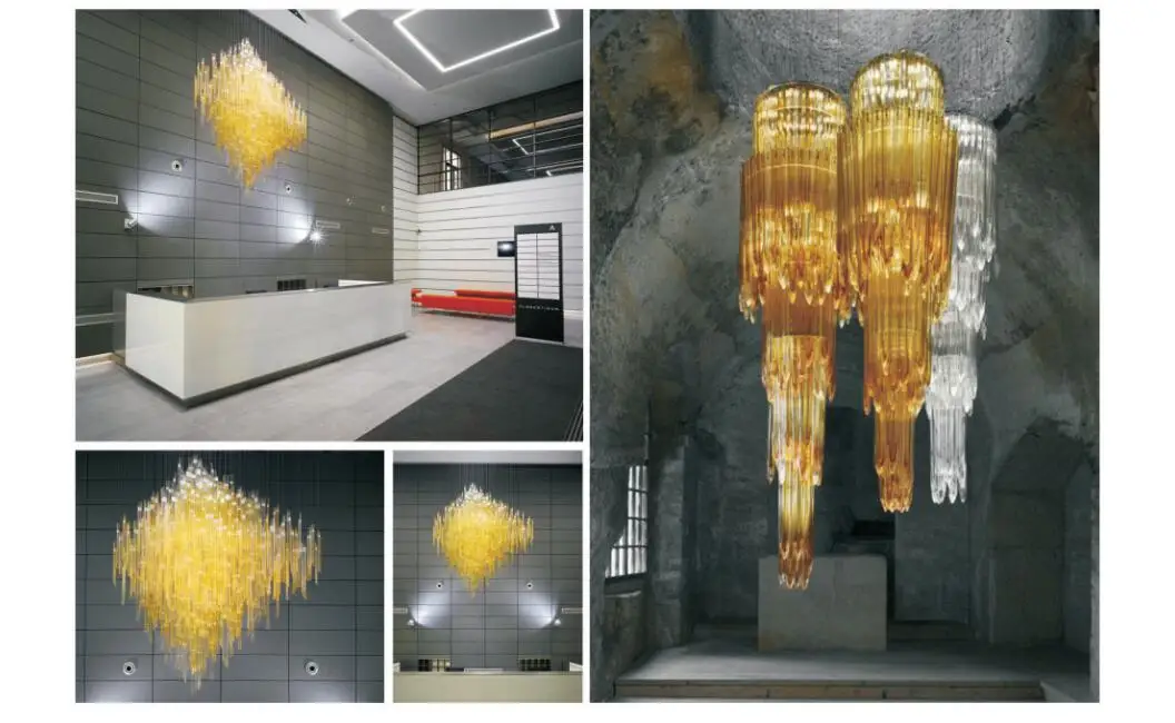 Flying Bird Hanging Light Hotel Modern Glass Pendant Light Staircase ...