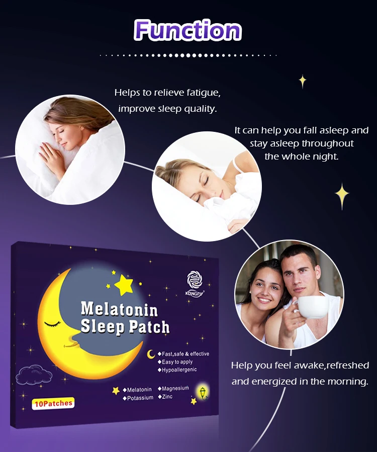 Oem Factory Melatonin Sleep Patch 5*5cm Transdermal Gel Patch For Adult ...