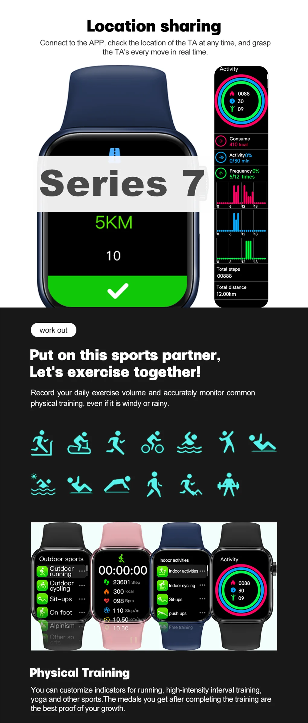 Newest Smart Watch For Apple Serie 7 Reloj Intelligente Smart Watch