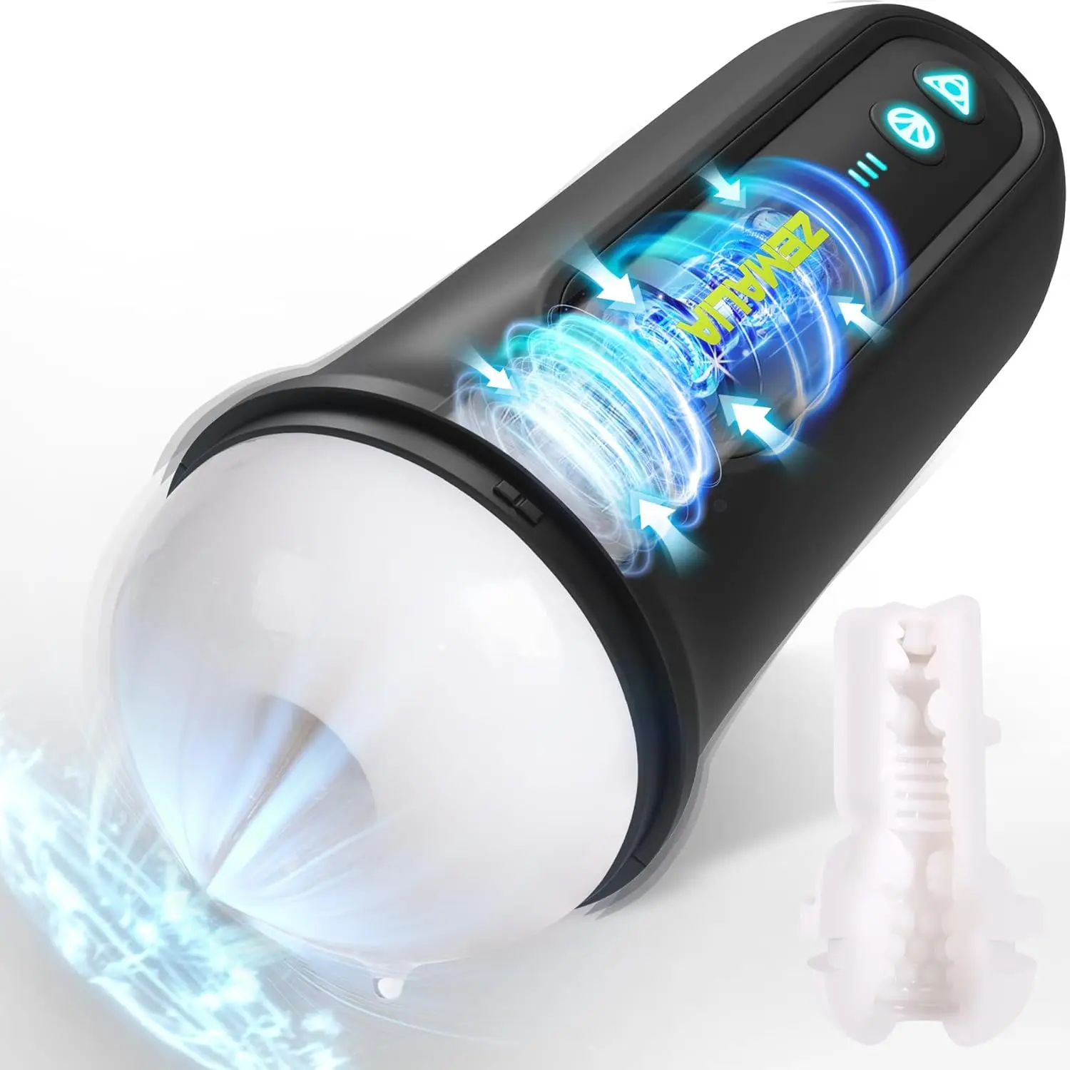 Men Masturbation Toys Masturbators For - ZEMALIA Adult Vibration 5 Suction S Vibrator Hands Free Pocket Pussy Penis Pump With 3
