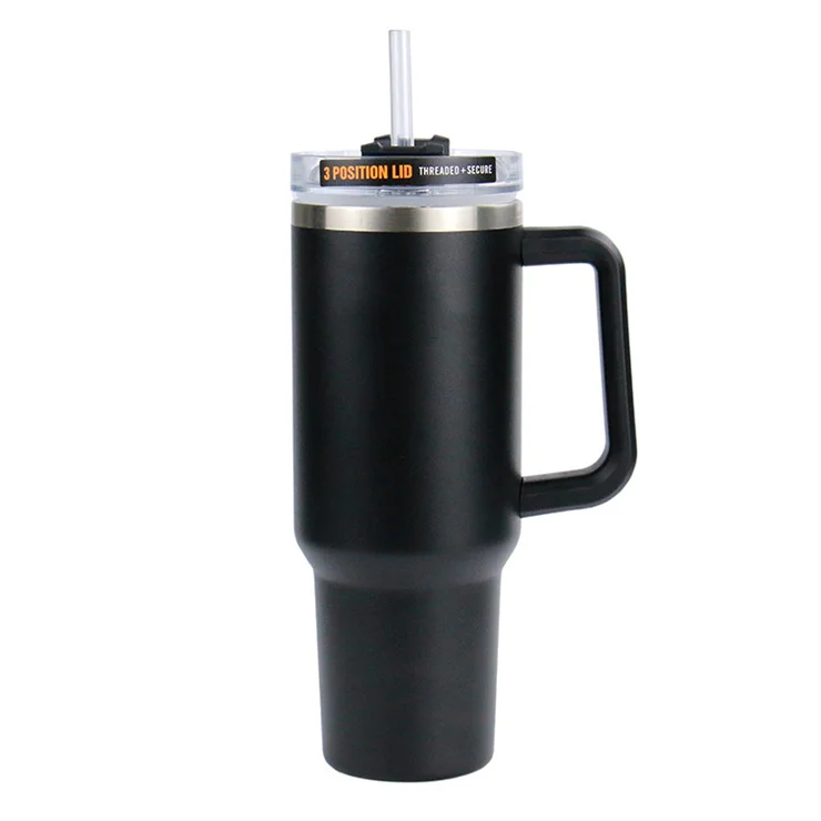 Meoky 40oz Tumbler with Handle Leak-proof Lid and Straw Insulated Coffee  MugÂ