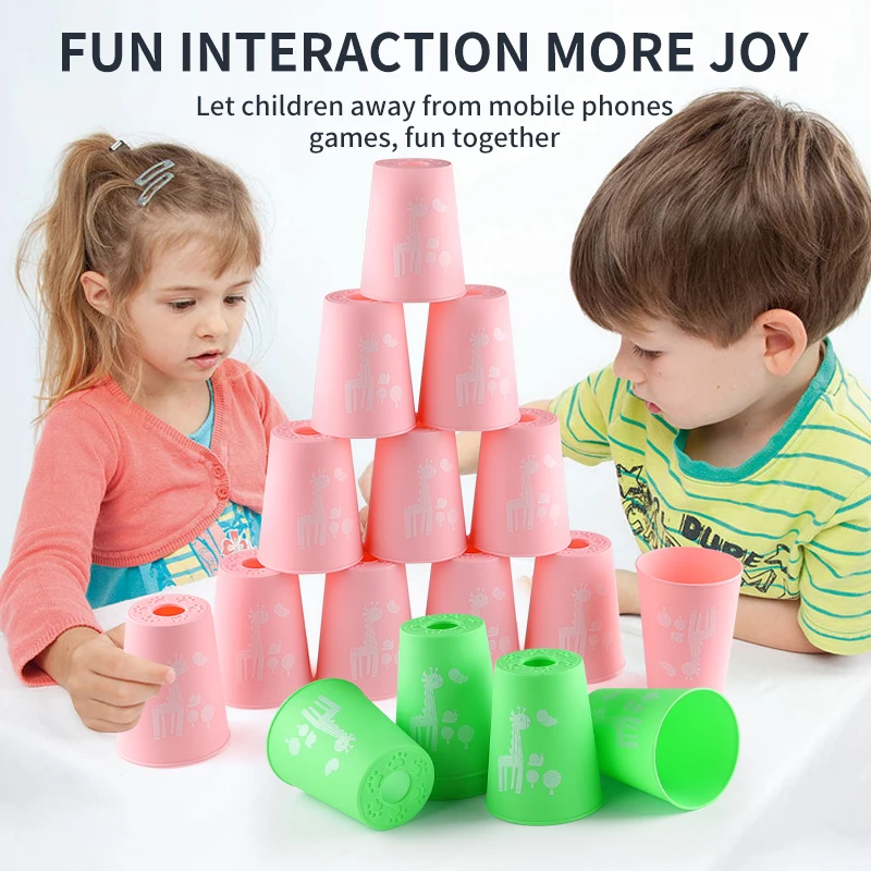 Quick Cups Speed Cup Game Flying Racing Cup Training Fast Reaction Sports Training Game Antistress Toy for Children