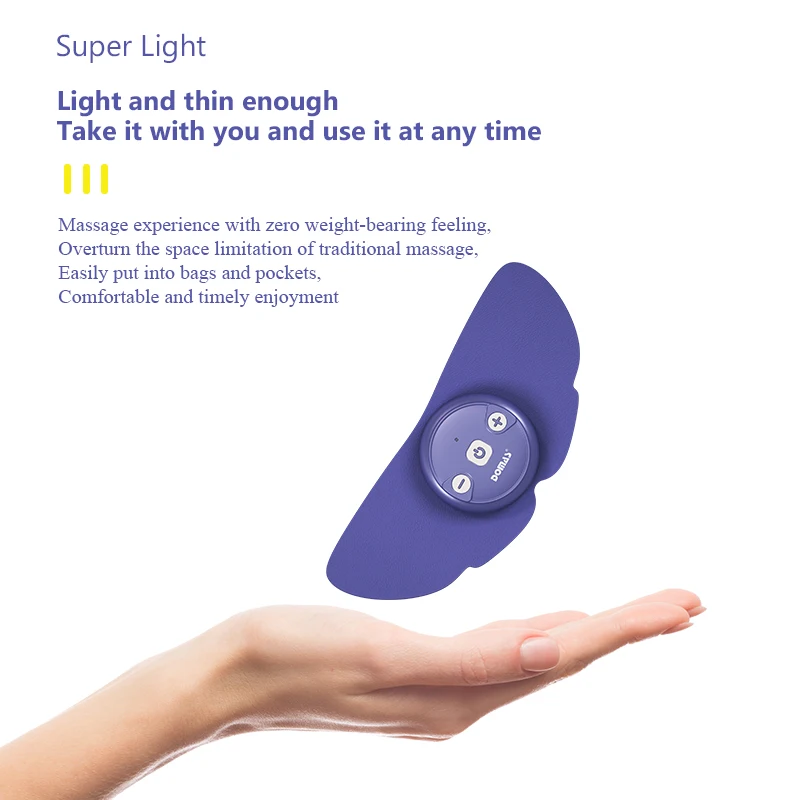 DOMAS Tens EMS Mini TENS Unit Muscle Stimulator 24 Massage Mode Menstrual Cramp Pain Relief Device Massager