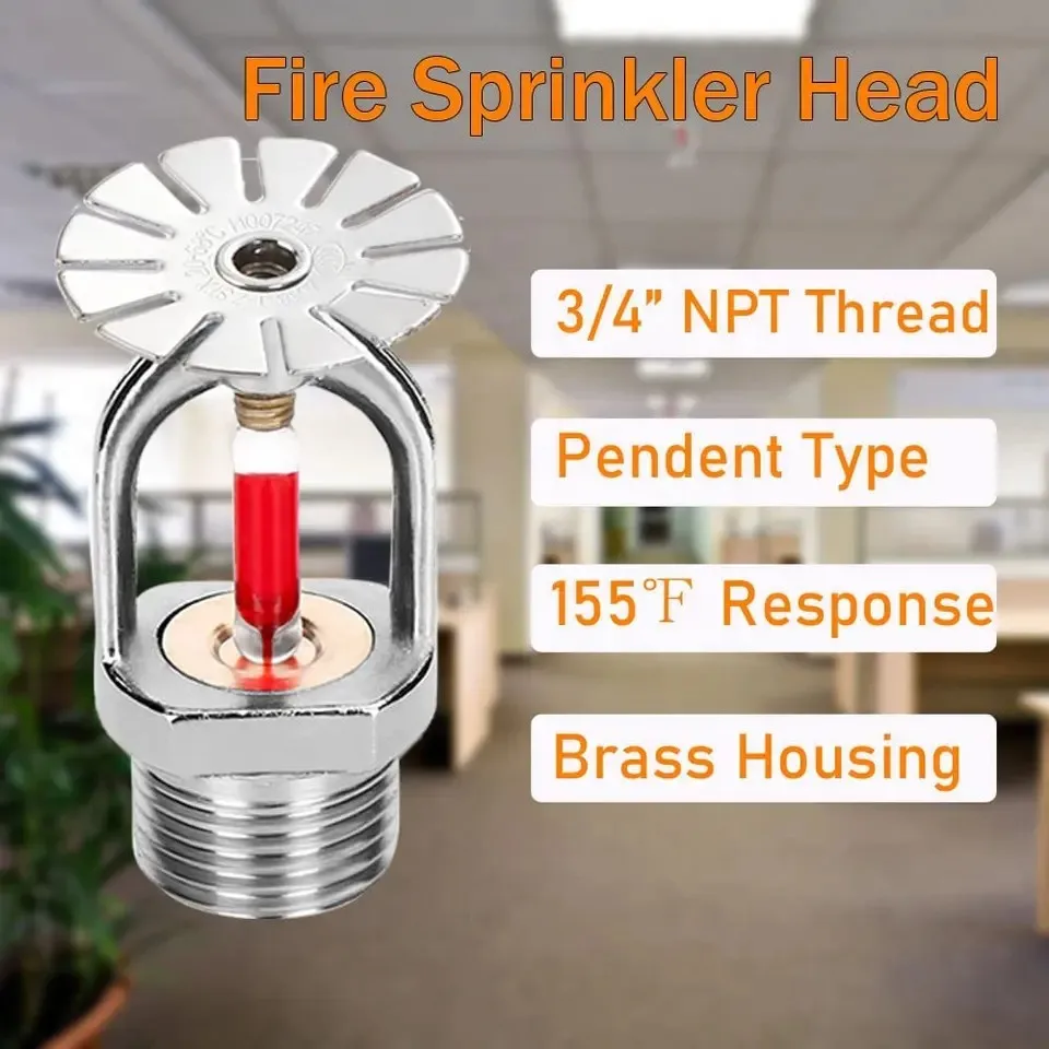 Vertical Fire Sprinklers Guard System Pump Fm Steel Pipe Conceal Head