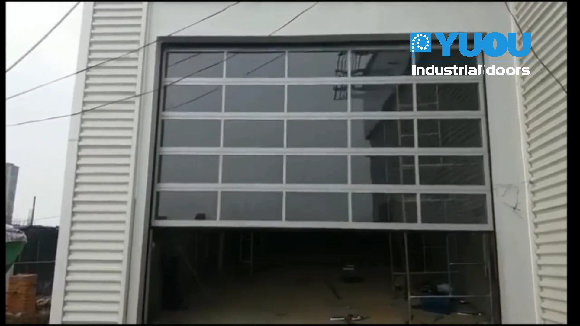 Aluminum Transparent Glass Panel Sectional Overhead Folding Garage Door Buy Tempered Glass