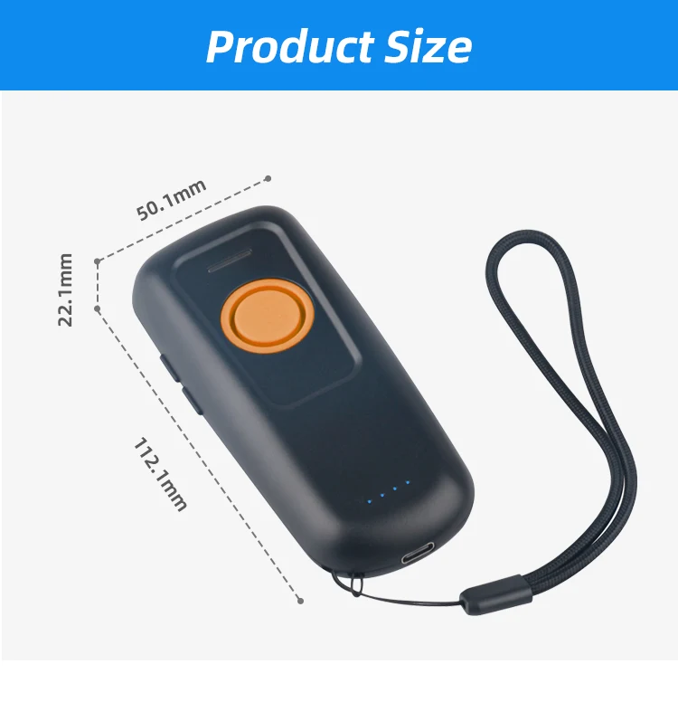 Long Range Dual Mode Barcode Reader 1d Wireless Bluetooth 2.4g