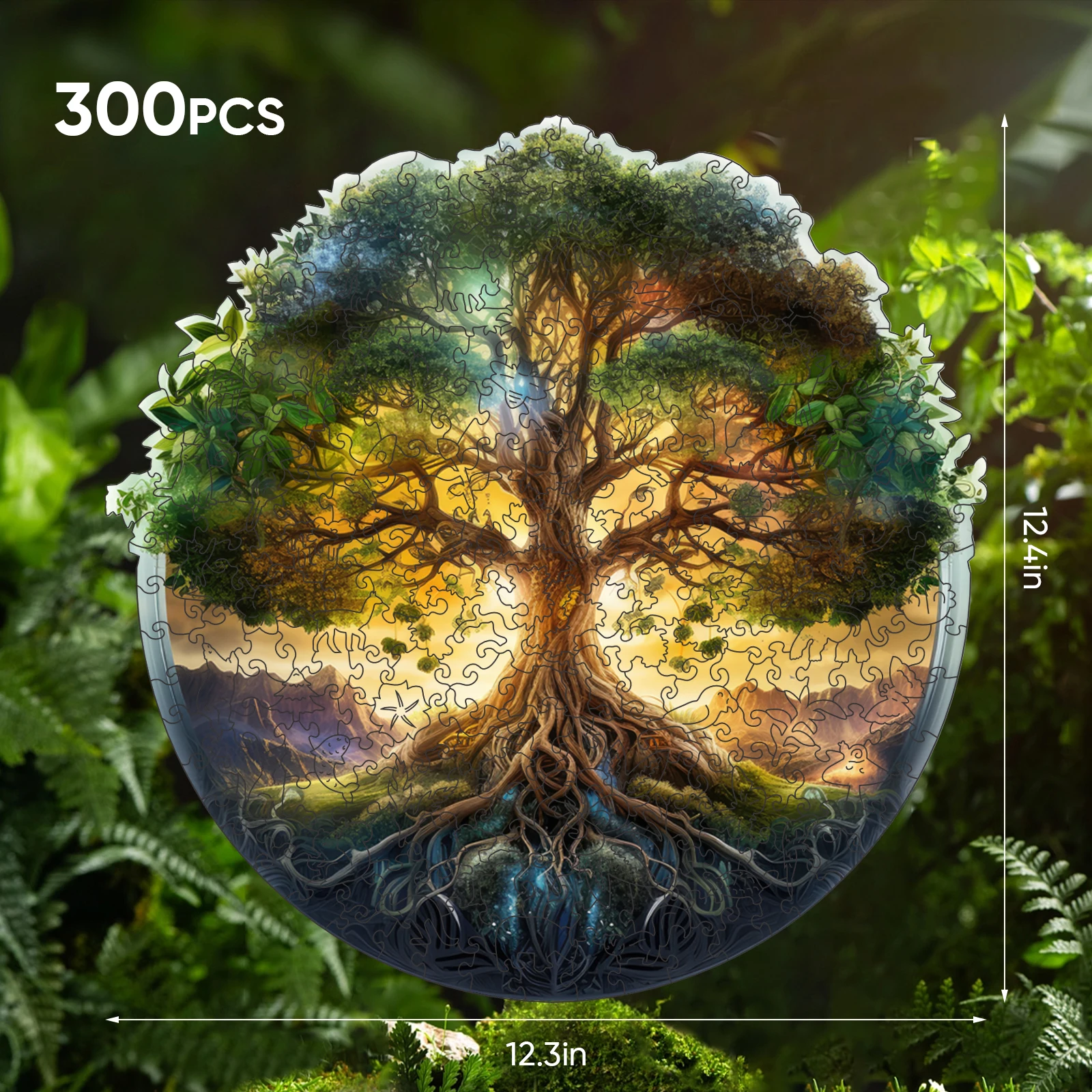 Factory Direct Sales Support Customization Animal Shaped Tree of Life Kids Toys Wooden Jigsaw Puzzles for Family Game Play