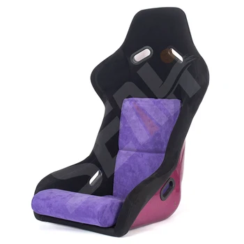 WZSEAHI High Quality Fashionable Purple Universal Sport Bucket car racing seats Velvet