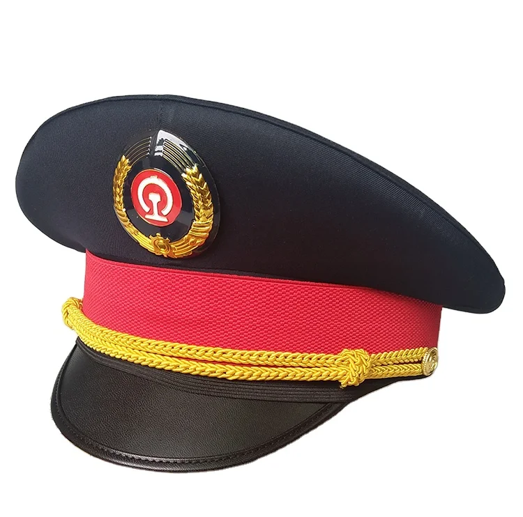 Railway Big Cap High-speed Rail Train Attendant Hat Conductor Security    Uniform Men and Women Summer Wide Brim