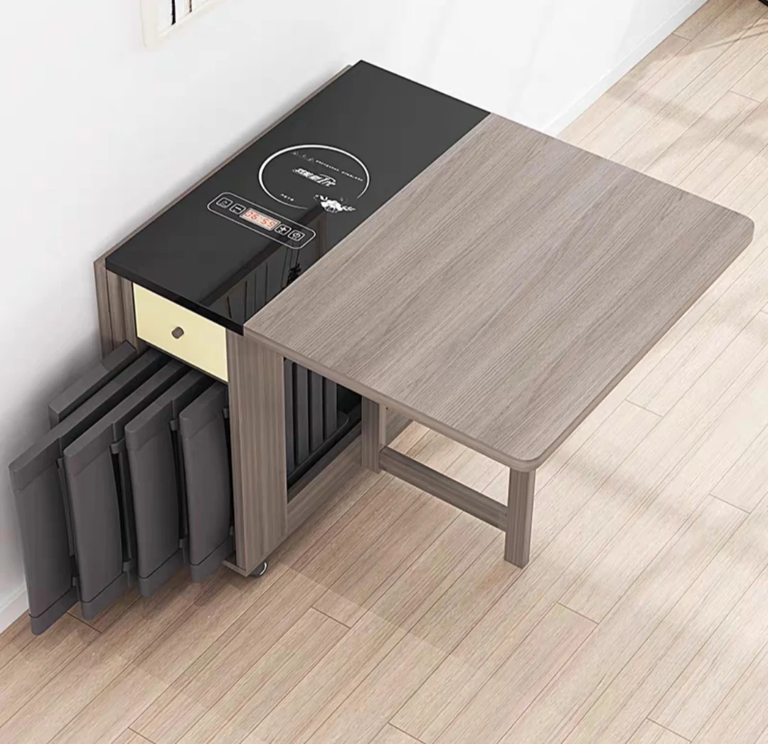 Nordic Folding Dining Table Chair Combination Modern Simple Small