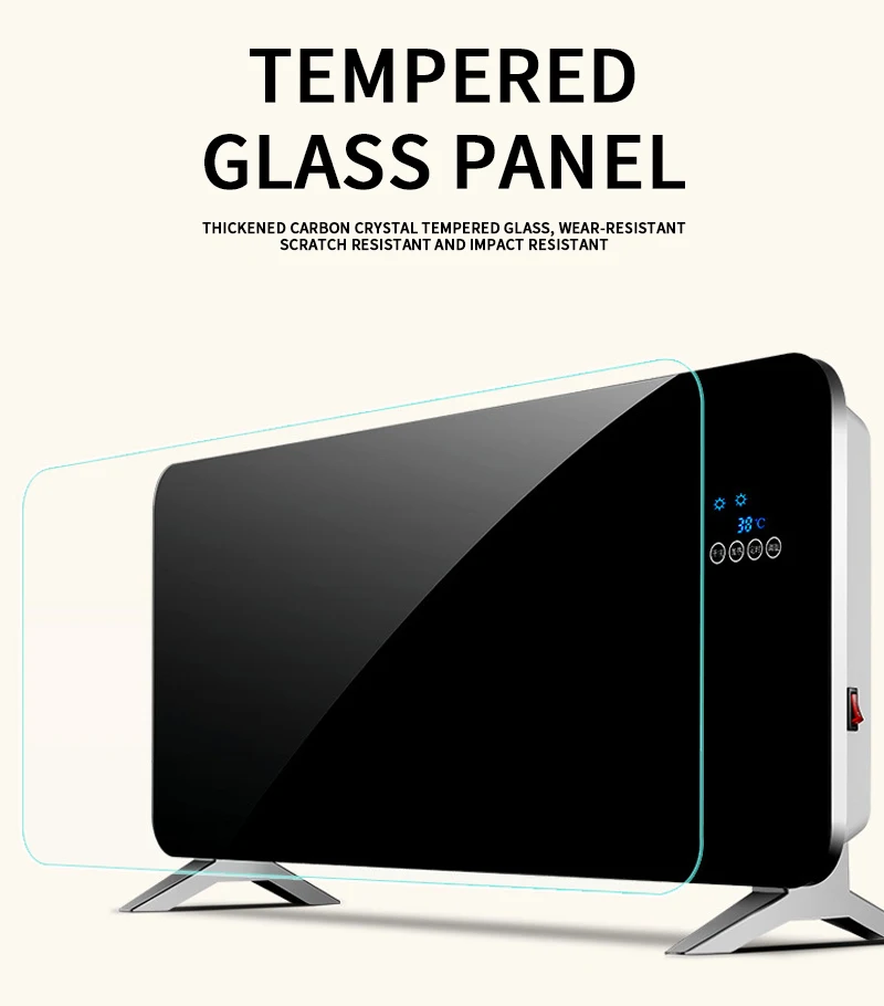 Wall Mounted Electric Panel Convector Heaters With Overheat Protection Buy Home Glass Panel