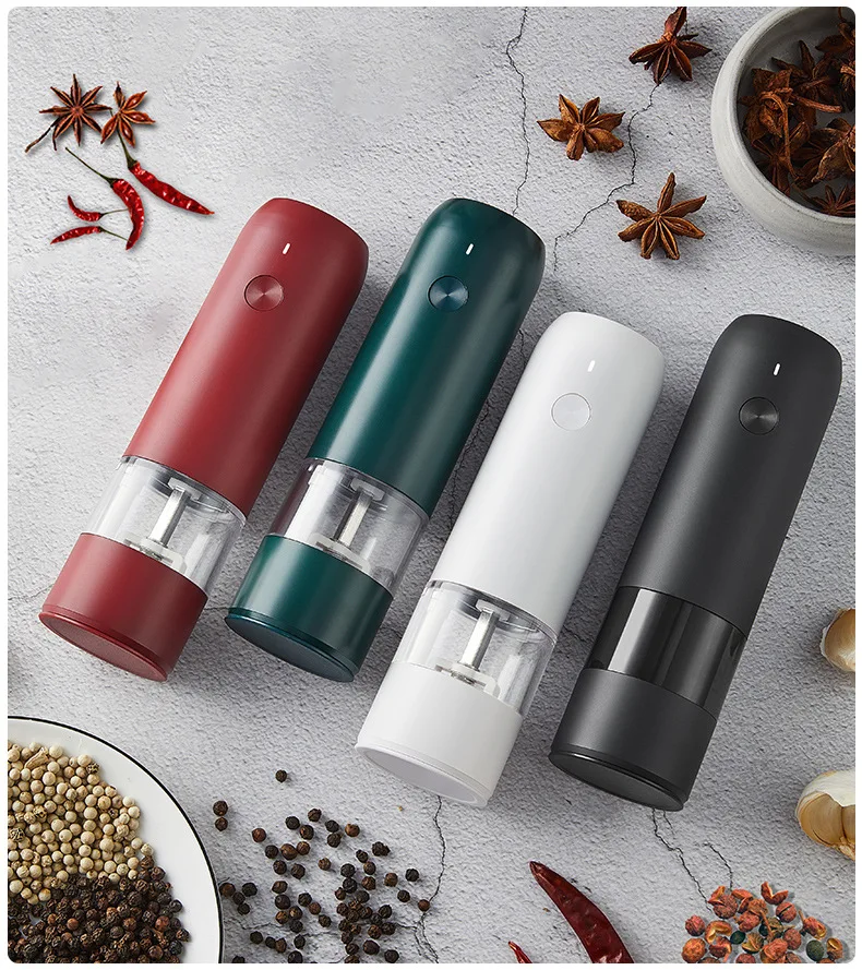 1pc Pepper Grinder, Electric Salt And Pepper Grinder, Electric Adjustable  Spice Grinder, Automatic Pepper Grinder, Reusable Pepper Mill, Suitable For  Kitchen Camping Picnic, Kitchen Gadgets, Kitchen Supplies