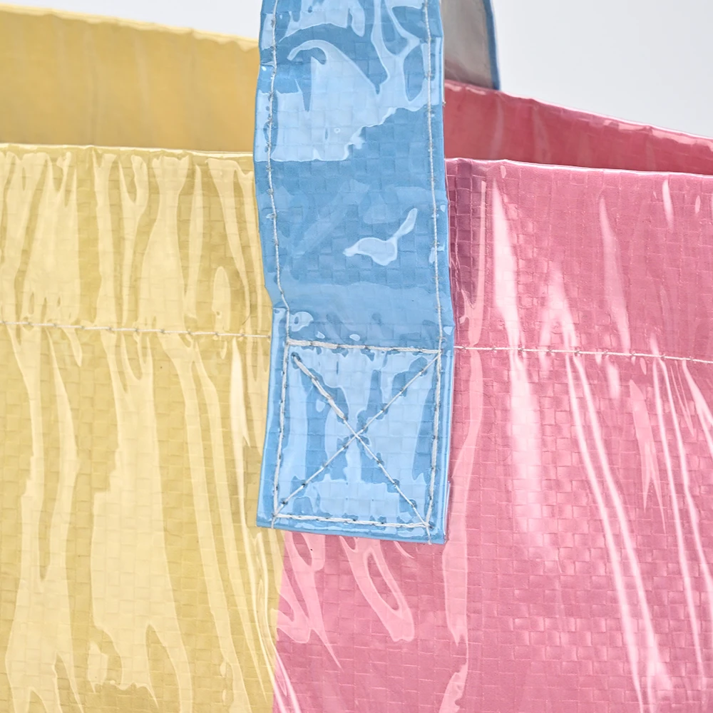 Chinese Classic Red White Blue Color Shopping Tote Handbags Female Woven Bags With Handle Women's Tote Bags Handbag manufacture