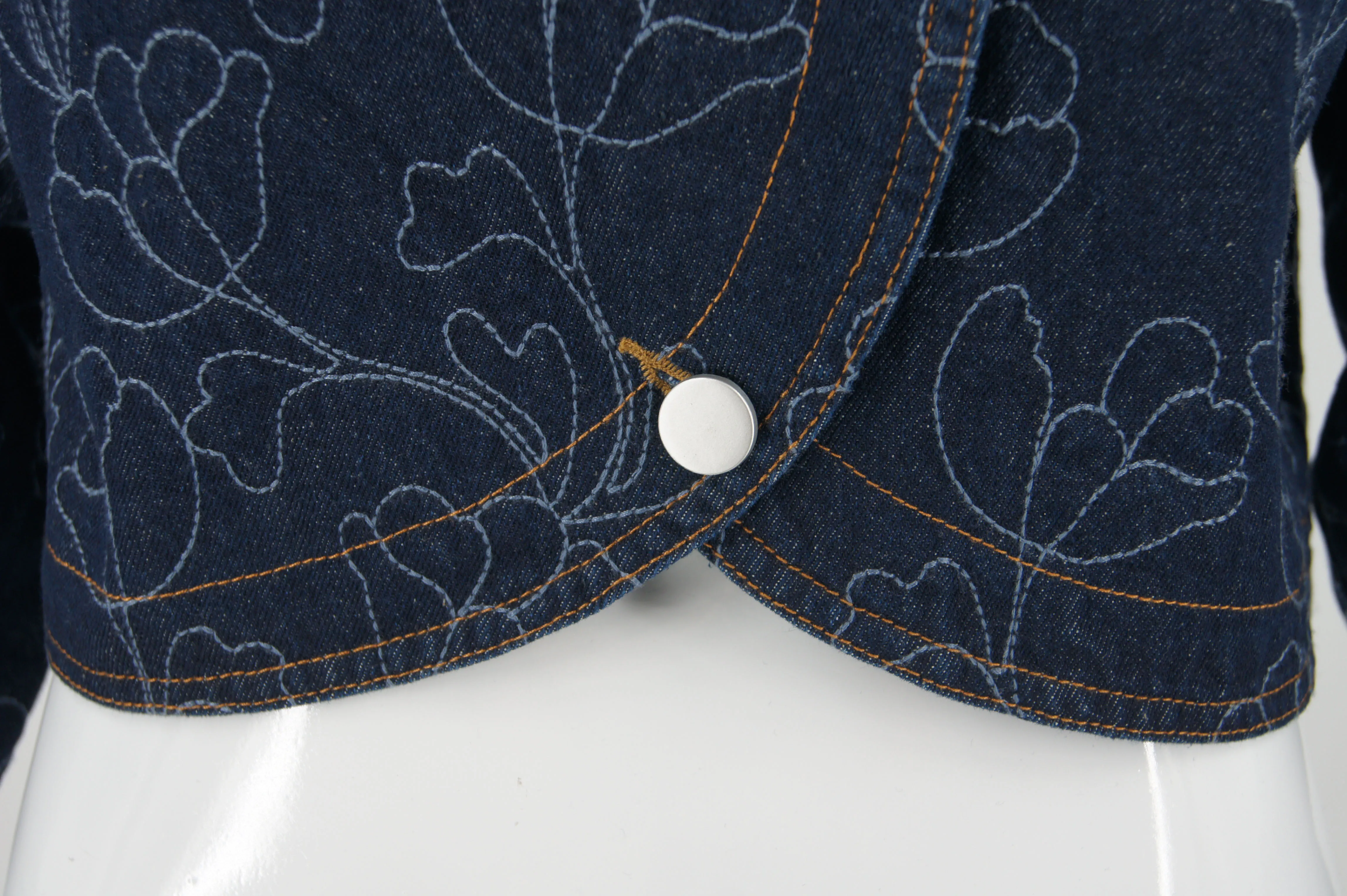 Heavy Industry Full Printed Jacquard Denim Jacket for Women