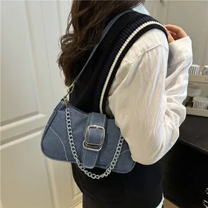 Small Design Jeans Bag Women's New Cross-Shoulder Bag Shoulder Canvas Bag Women's Handbags Blue Black Shoulder Bags