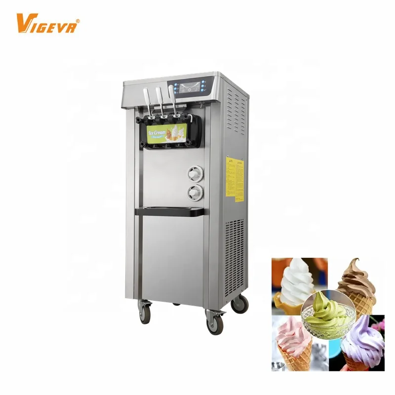 商用アイスクリームメーカーマシン3フレーバーカウンタートップソフト