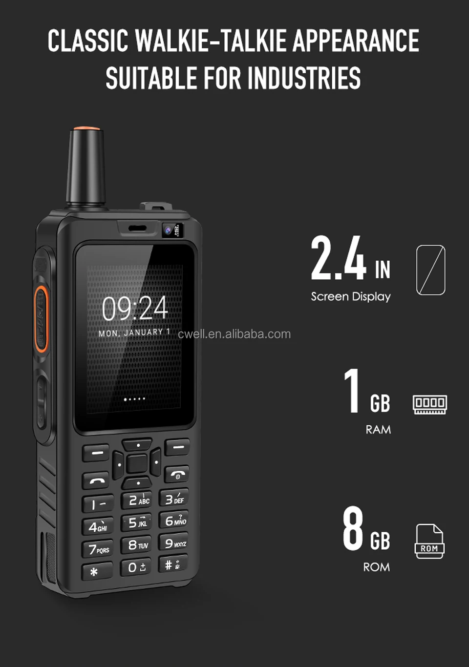 Uniwa F G Lte Walkie Talkie Android Ip Waterproof Inch Touch Screen Dual Sim Nfc