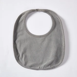 Wholesale 100% Cotton Baby Clothes with Natural Plant Dye Button Closure Feeding Bibs Absorbent Infant Drool Bibs
