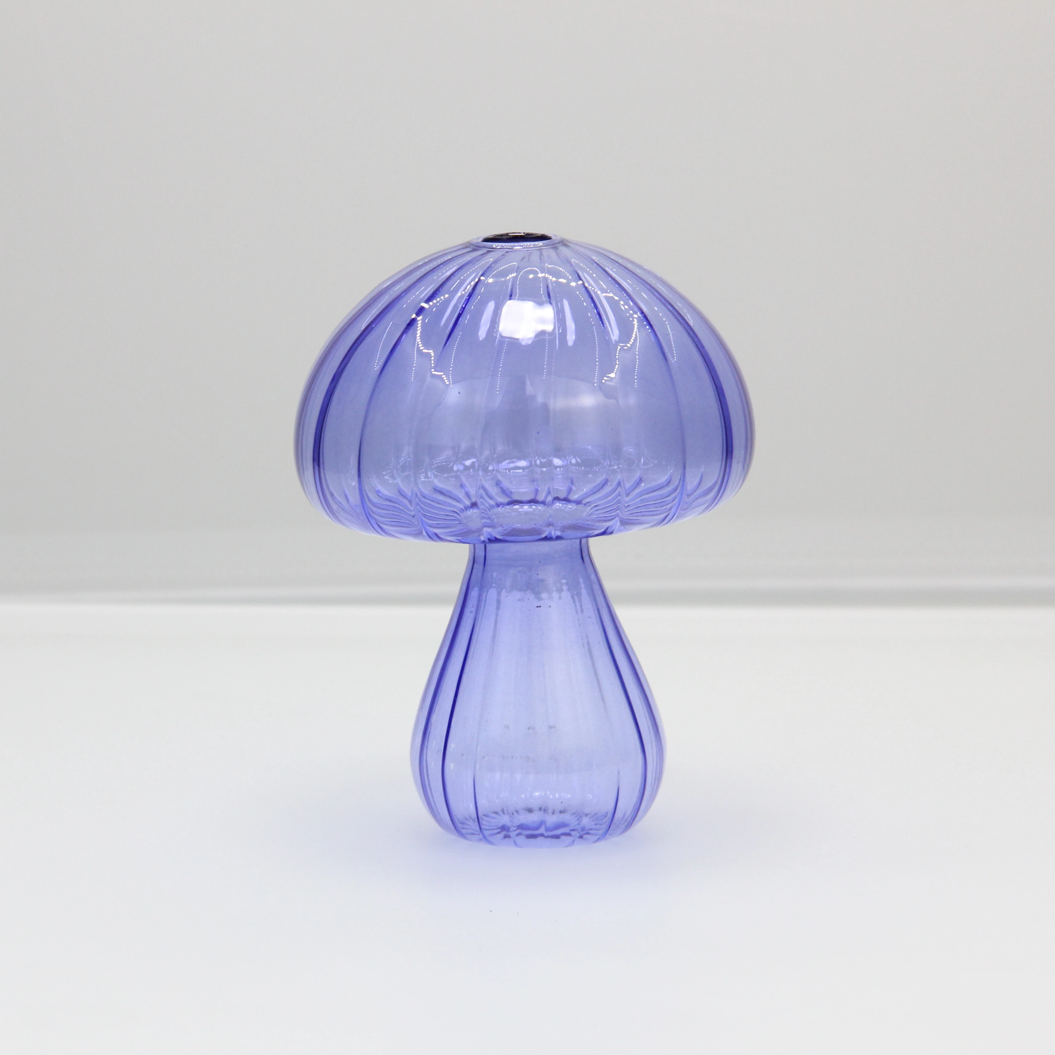 Wholesale Custom Colored Small Glass Vase Mushroom Shaped Glass Vase for Home Decoration