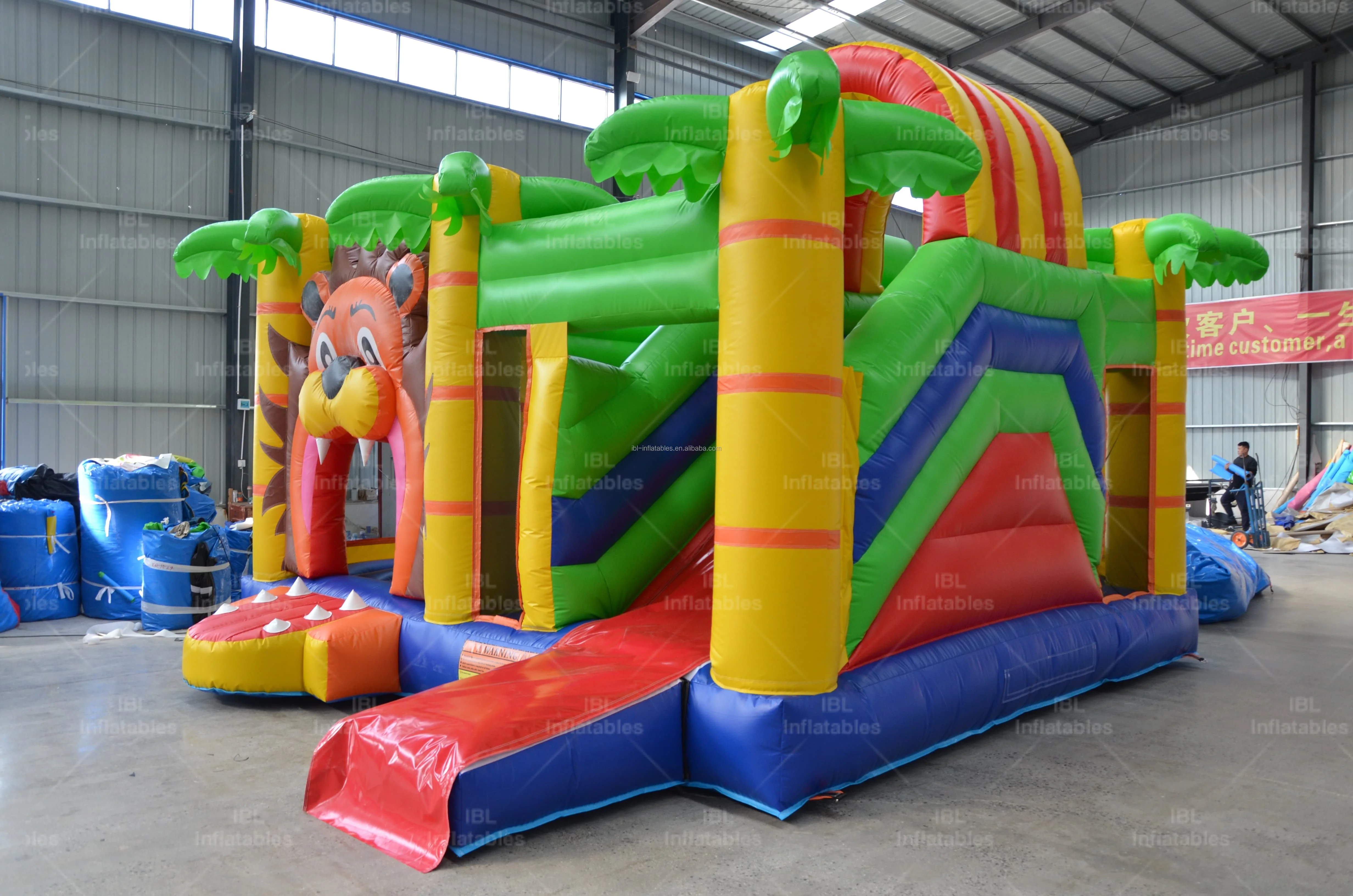 Water Pvc Inflatable Rentals Rental PVC Inflatable Lion Castle for Kids - Fun & Safety