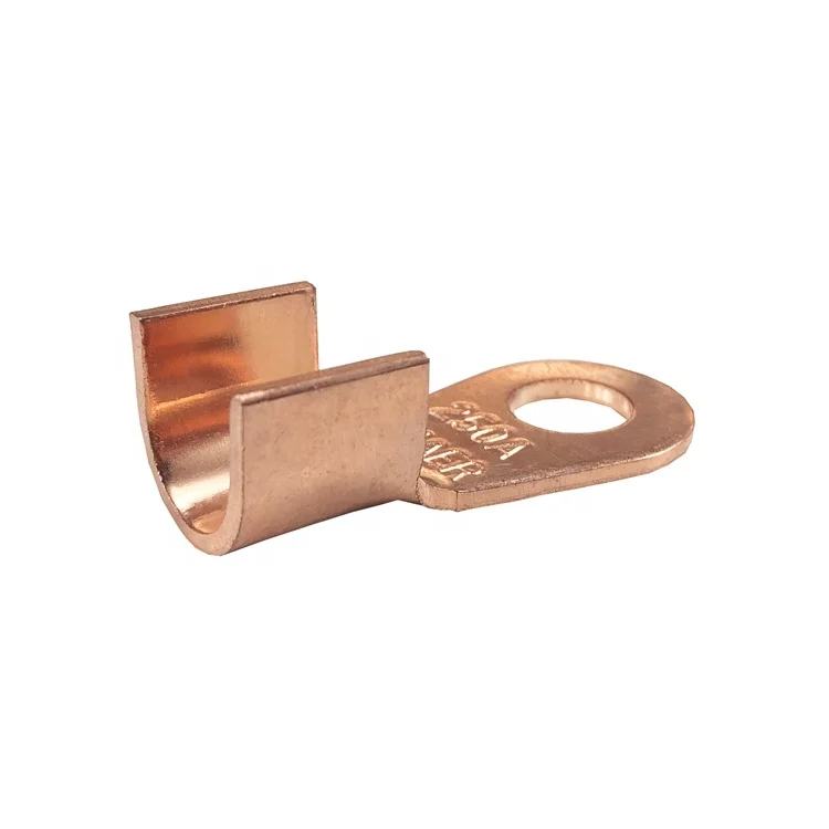 Chaer Copper Nose 10A 60A 250A Purple Copper OT Open Nose Wiring Terminal Copper Nose Cold Pressing Connector