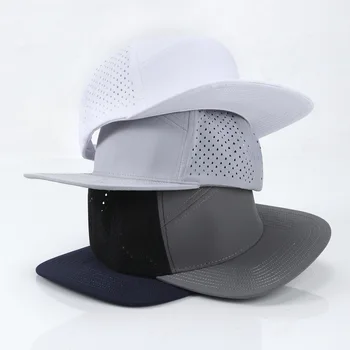 High quality baseball cap laser punch cap, bottom number custom logo