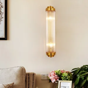 Zeal Lighting Modern Creative Wall Sconces Bedside Decorative Gold Nordic Glass Shade Gold Wall Lamp