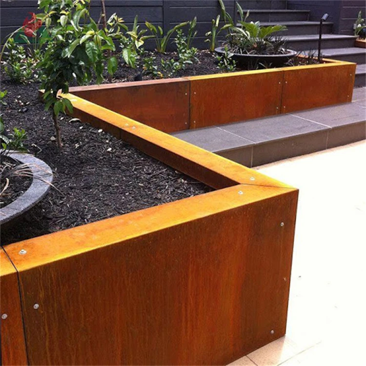 Corten Steel Rusted Metal Raised Garden Grow Bed / Garden Edging Buy Raised Seed Bed Planter