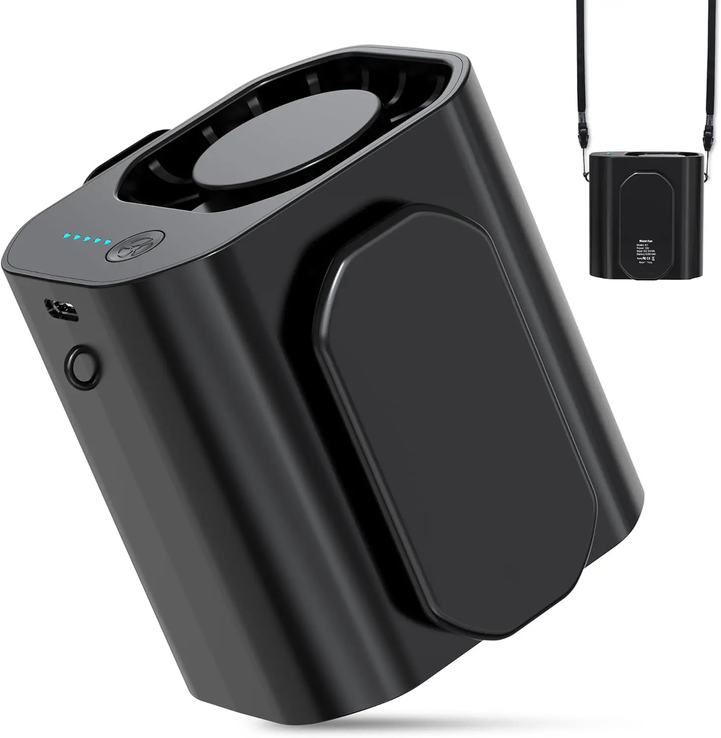Waist Usb Fan, Plastic, Portable - detail 20