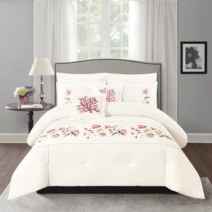 KOSMOS Bedding Dubai Polycotton Luxury Embroidery 8 Pcs Comforter Set