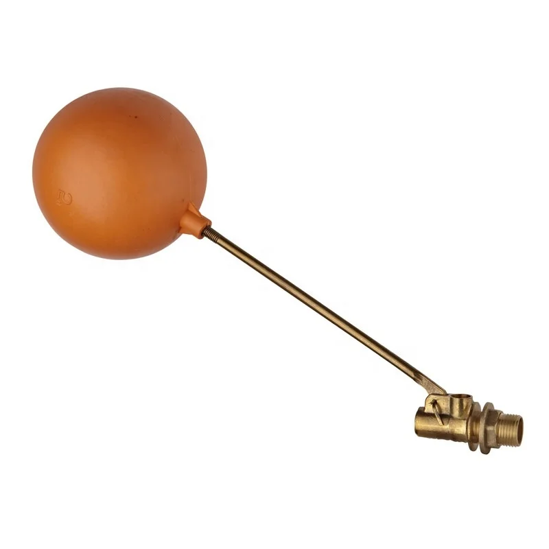 Adjustable Brass Float Valve Male  Thread with Level Regulation and PVC Ball