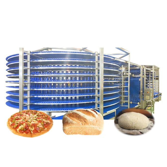 Spiral Cooling Tower Proofer Conveyor for Proofing bakery Dough Toast Bread pizza Cake biscuit