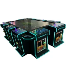 English Language Coin Pusher 86 Inch Fish Table Cabinet With 86 Inch Monitor 10 Seats Fish Game Machines