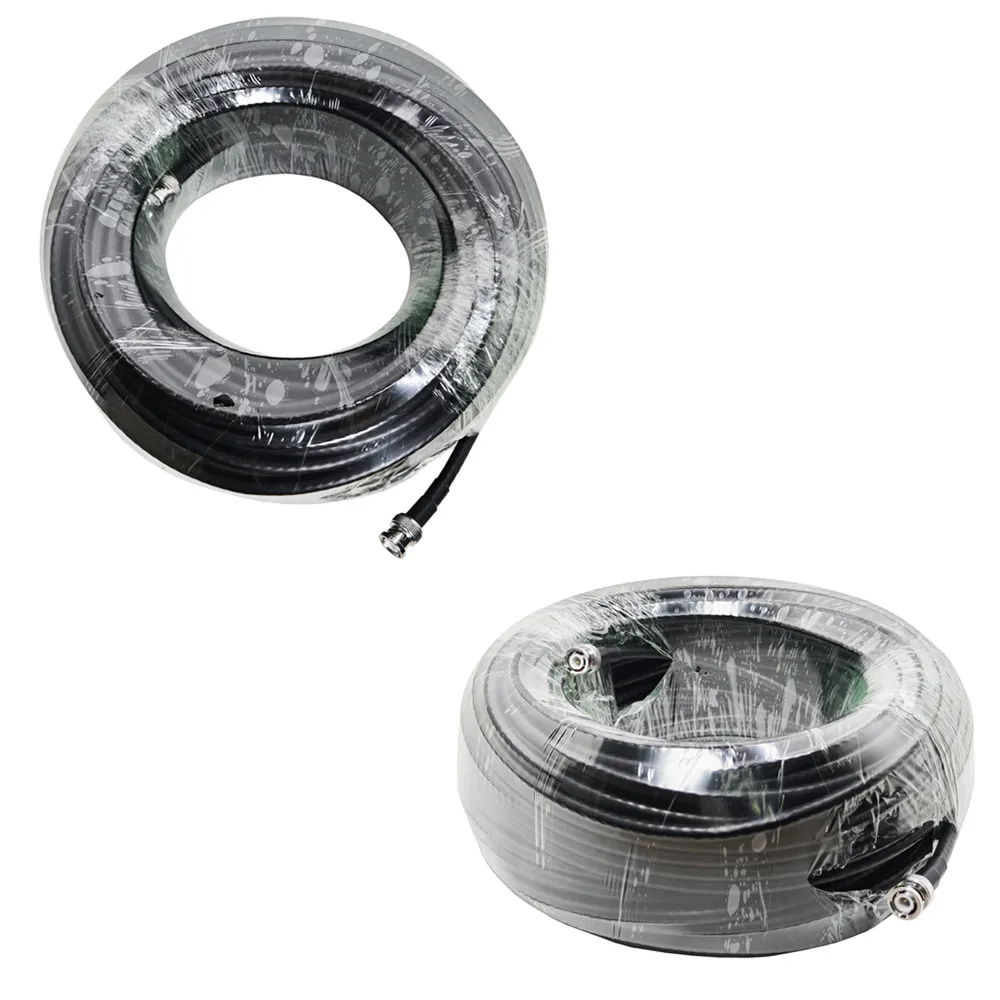 Black Jacket RF Cable RG6 Coaxial Cable Assembly with 75oh BNC Crimp Connectors to BNC Male Connector Length Customization