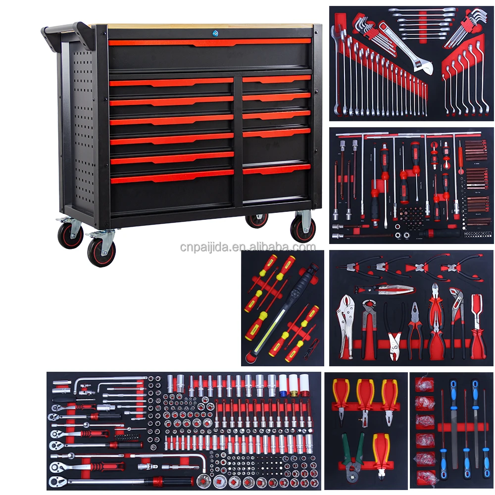 718-PCS Metal Auto Repair Tool Set Garage Workshop Including