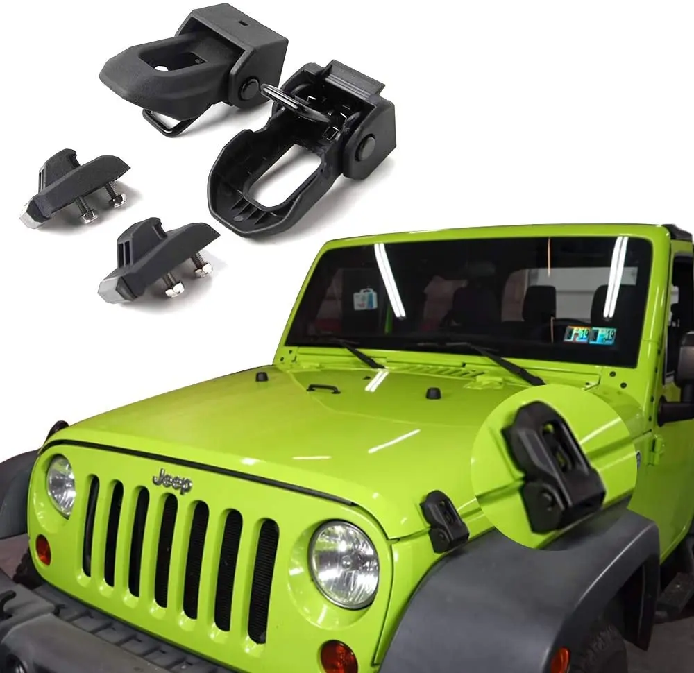 For Jeep Wrangler Jl Original Black Stainless Steel Latch Locking Hood  Catch Kit For Jeep Wrangler 2007-2018 Jk Jl - Buy For Jeep Wrangler Jl  Original Black Stainless Steel Latch Locking Hood