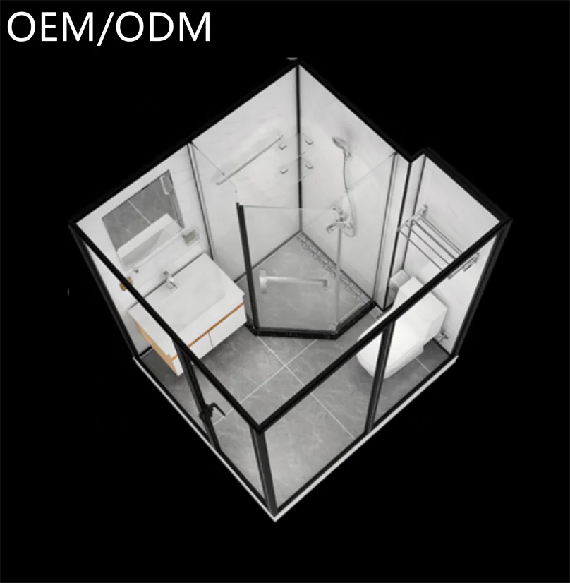 Shower Pod All in One Prefab Modular Bathroom Unit with Toilet