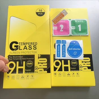 9H 2.5D Tempered Glass For Apple iPhone packing paper box, 0.33mm Tempered Glass Screen Protector Packing Box 10in1 For iPhone