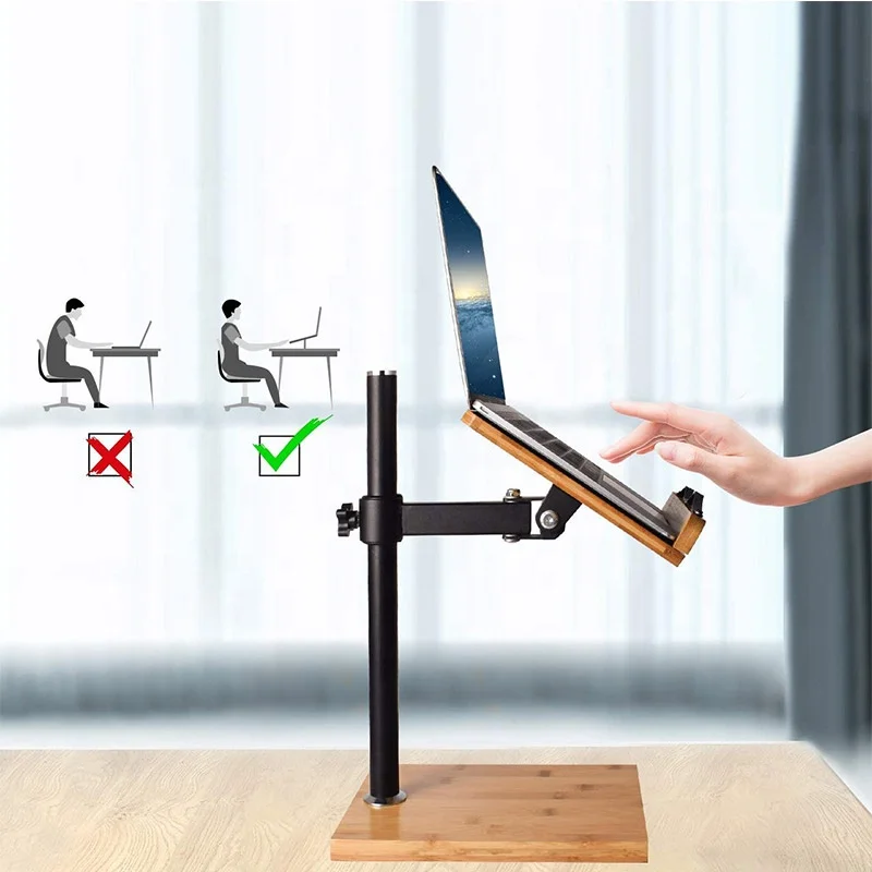 Подставка для книг Экстра большого размера с регулируемой высотой, вертикальная деревянная подставка для книг из бамбука, держатель для книг для чтения без помощи рук