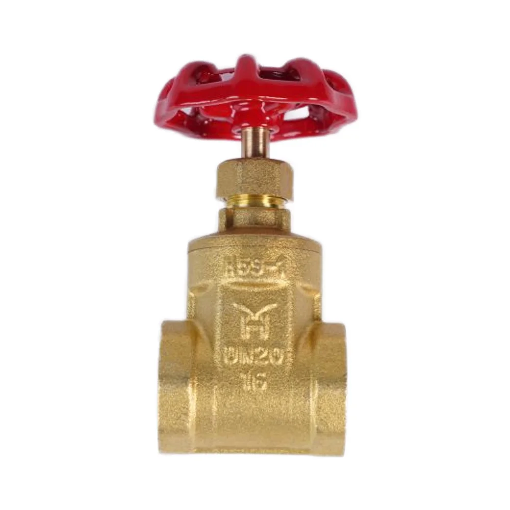 Manufacture High-Temperature Manual Brass Control Gate Valve 1/2\" & 4\" Brass with Copper Thread Ball Structure for Water Use details