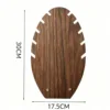 Colgante grande ovalado para collar en color madera de nogal, 17.5*9*30cm