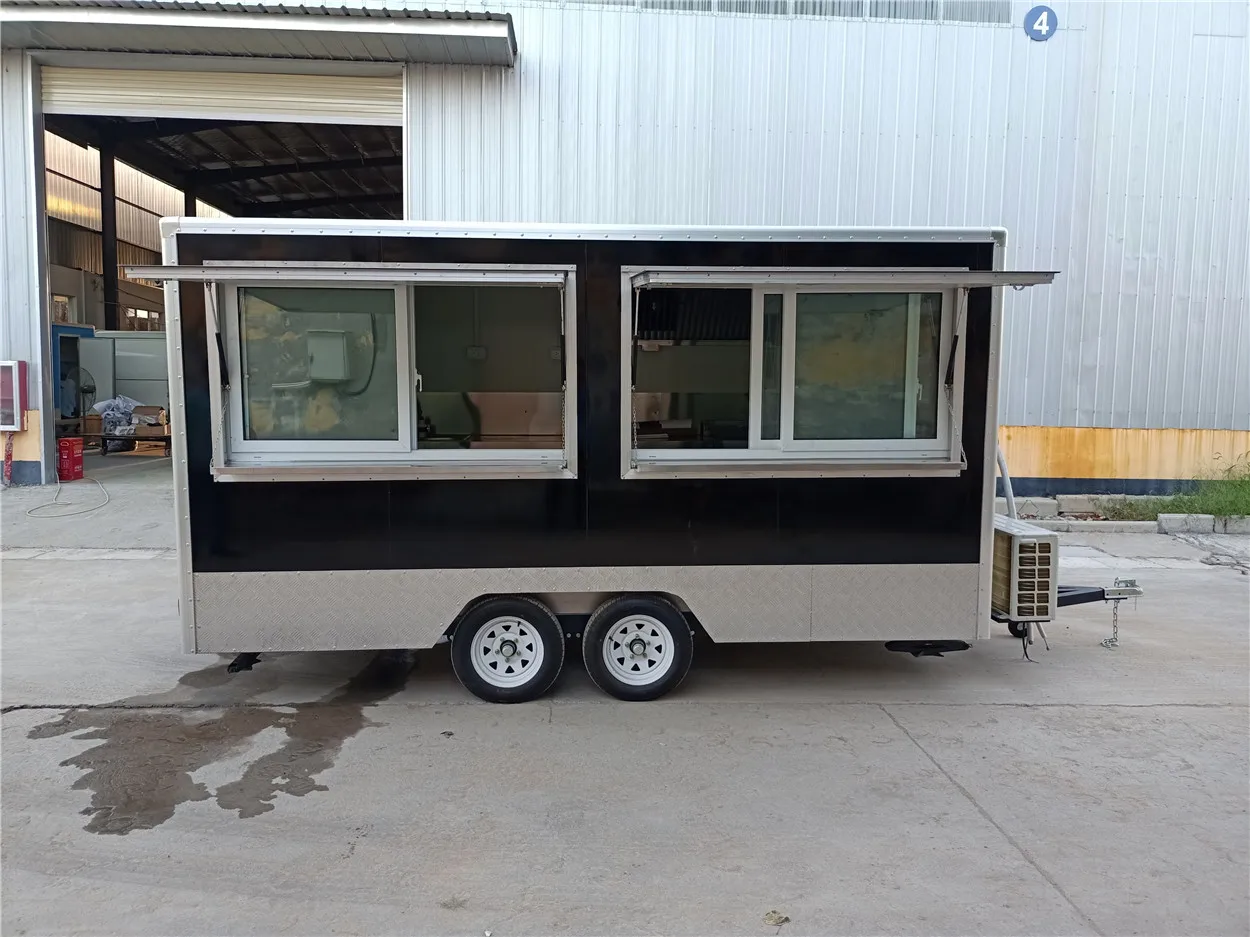 Food Truck New Arrival Outdoor Kitchen Fast Food Trailer With Cooking