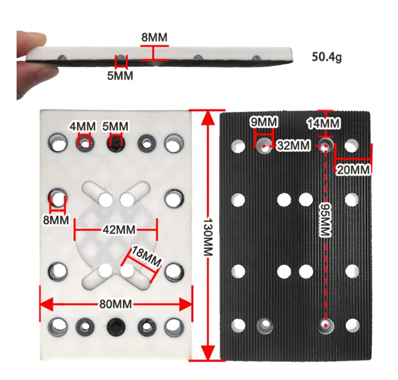 80x130mm Soft Sanding Pad Fit for RS 400 RTS 400 RTSC 400 Random Orbit Sanders factory