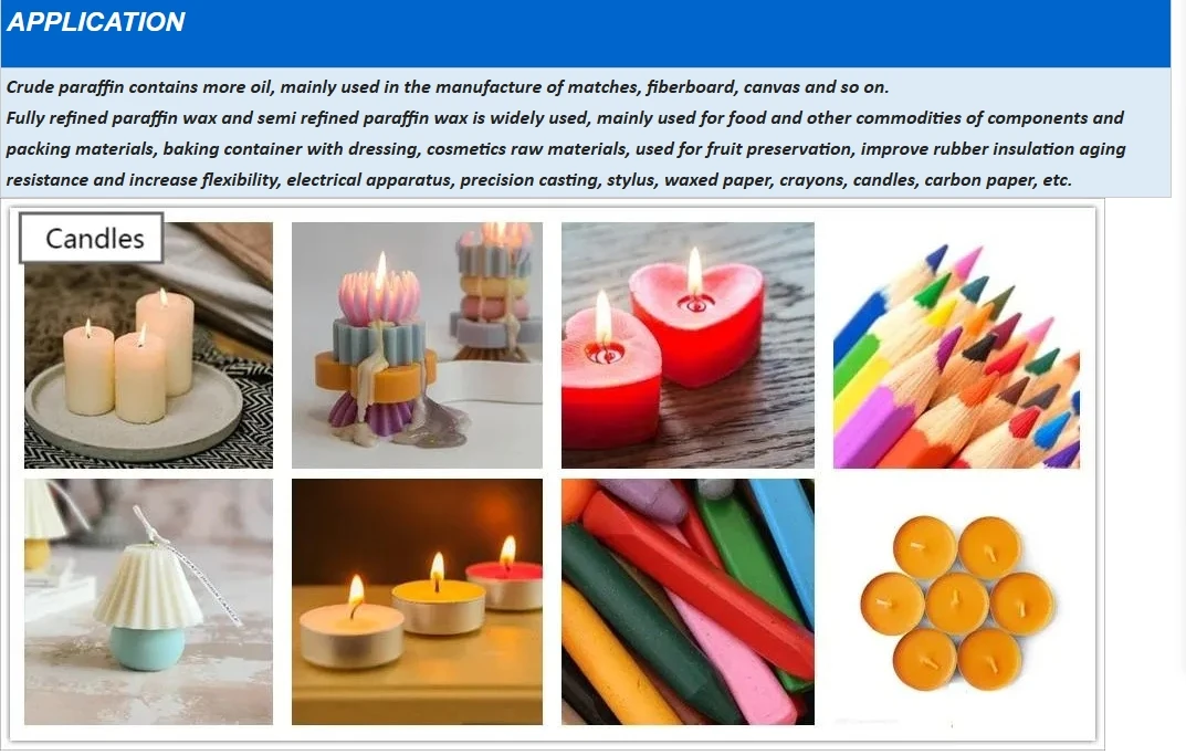 Factory Price Semi Refined Paraffin Wax 58/60(50kgs/pp Bag) Kunlun Brand Paraffin Wax, Cera De Parafina