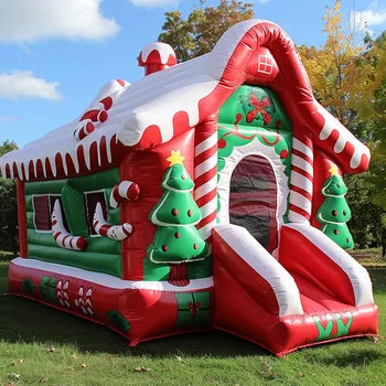 Christmas inflatable bounce house party bouncing bouncer jumping bouncy inflatable castle for kids party